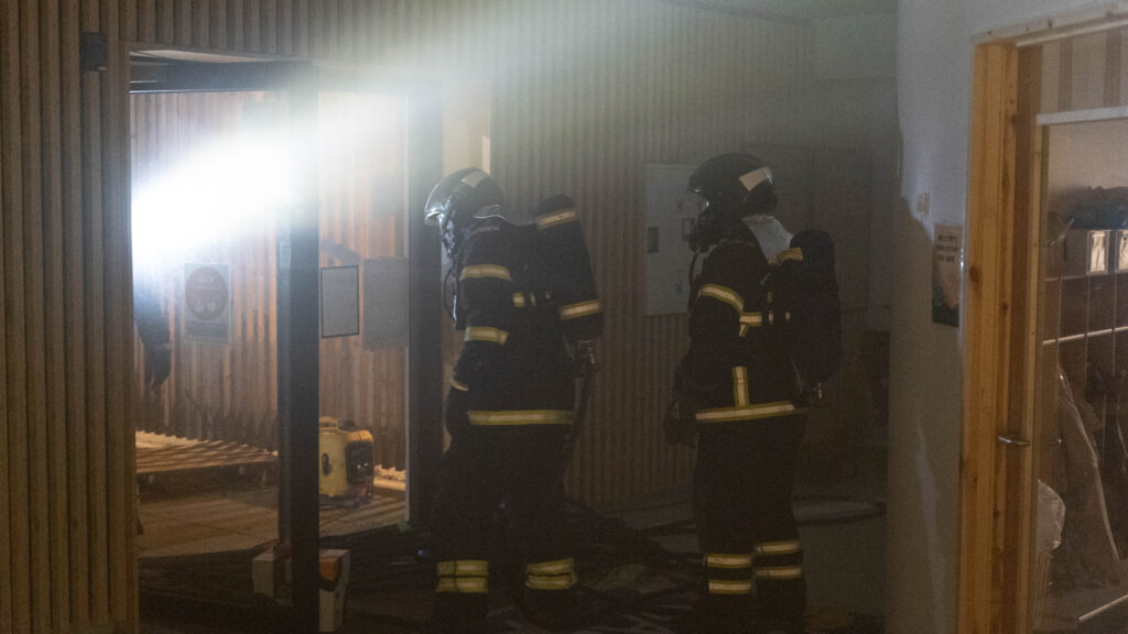 Brandøvelse. Bachs Foto