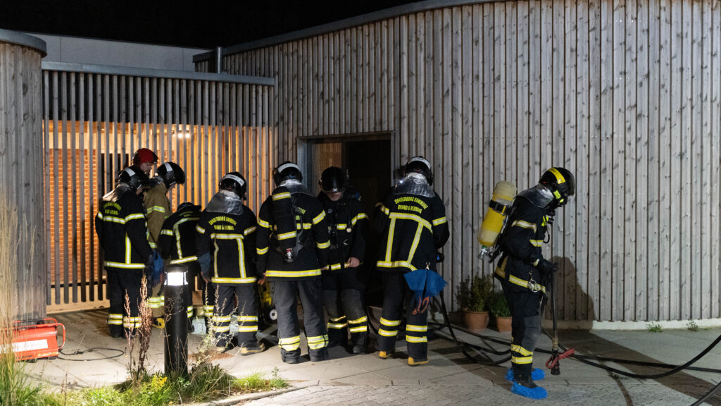 Brandøvelse. Bachs Foto