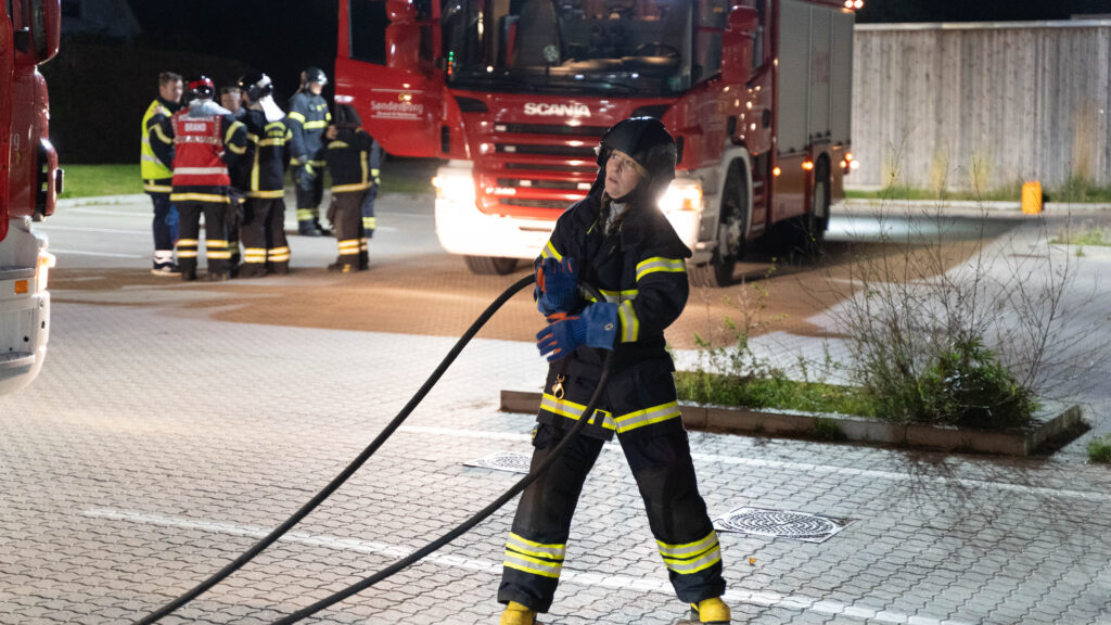 Brandøvelse. Bachs Foto